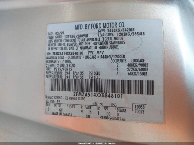 Ford Windstar Lx Image 8