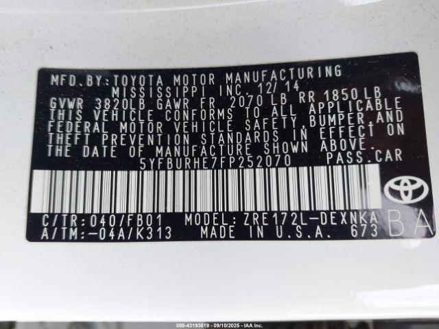 Toyota Corolla Le Image 9