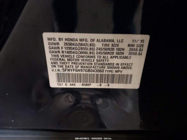 Honda Pilot Touring Image 16